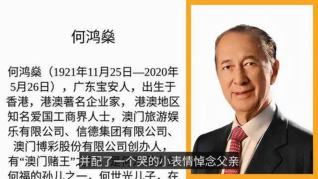 何猷君用“笑哭”的表情悼念何鸿燊,奚梦瑶的回复也有很大争议