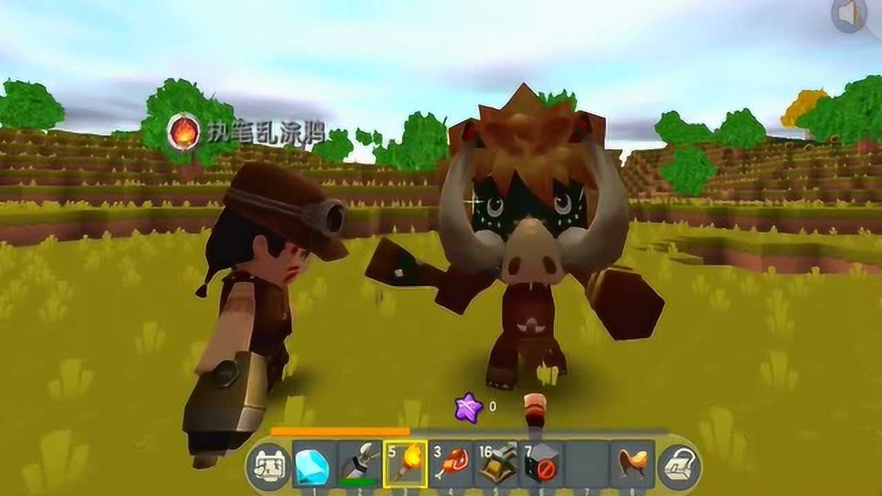 迷你世界二狗子怪物带着伙伴来揍我我一怒之下召唤战车炸它