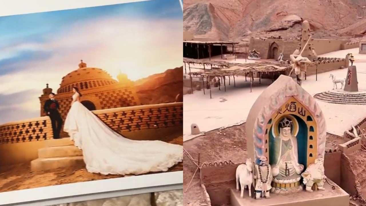 官方回应:系火焰山万佛宫景区