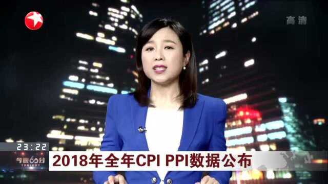 2018年全年CPI PPI数据公布