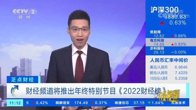 财经频道将推出年终特别节目《2022财经榜》