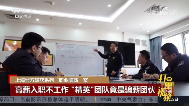 上海警方破获系列“职业骗薪”案,“精英”团队竟是骗薪团伙