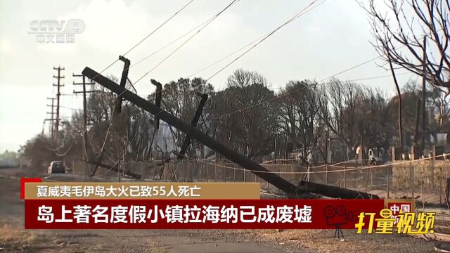 夏威夷毛伊岛大火已致55人死亡,岛上著名度假小镇拉海纳已成废墟