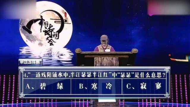 一道残阳铺水中的残阳是什么意思