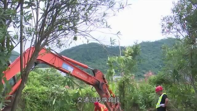 杭金衢高速公路衢州段施工封闭路段桥面昨晚坍落,无人伤亡