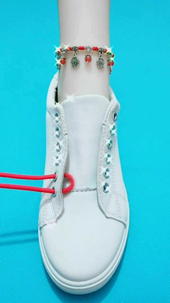 圆柱形鞋带可以这么系真的非常好看