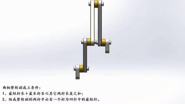 3D动画演示“曲柄摇杆机构”,机械基础必学内容