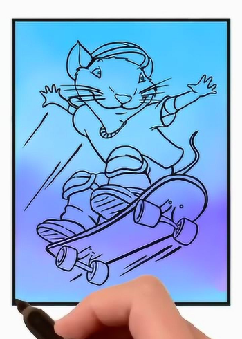 画画爸爸画的精灵鼠小弟vs我画的精灵鼠小弟