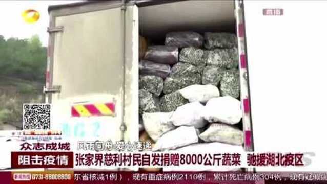 张家界慈利村民自发捐赠8000公斤蔬菜,驰援湖北疫区