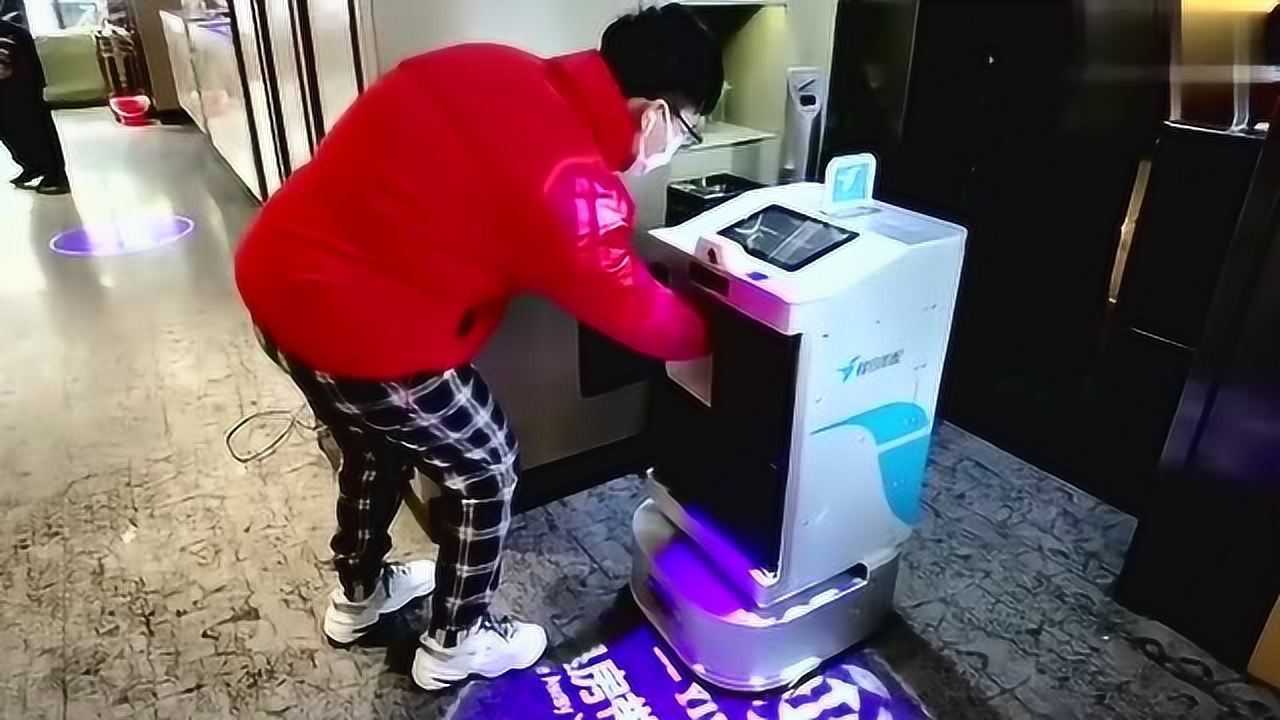 助力疫情ai送餐机器人帮大忙了厉害了中国