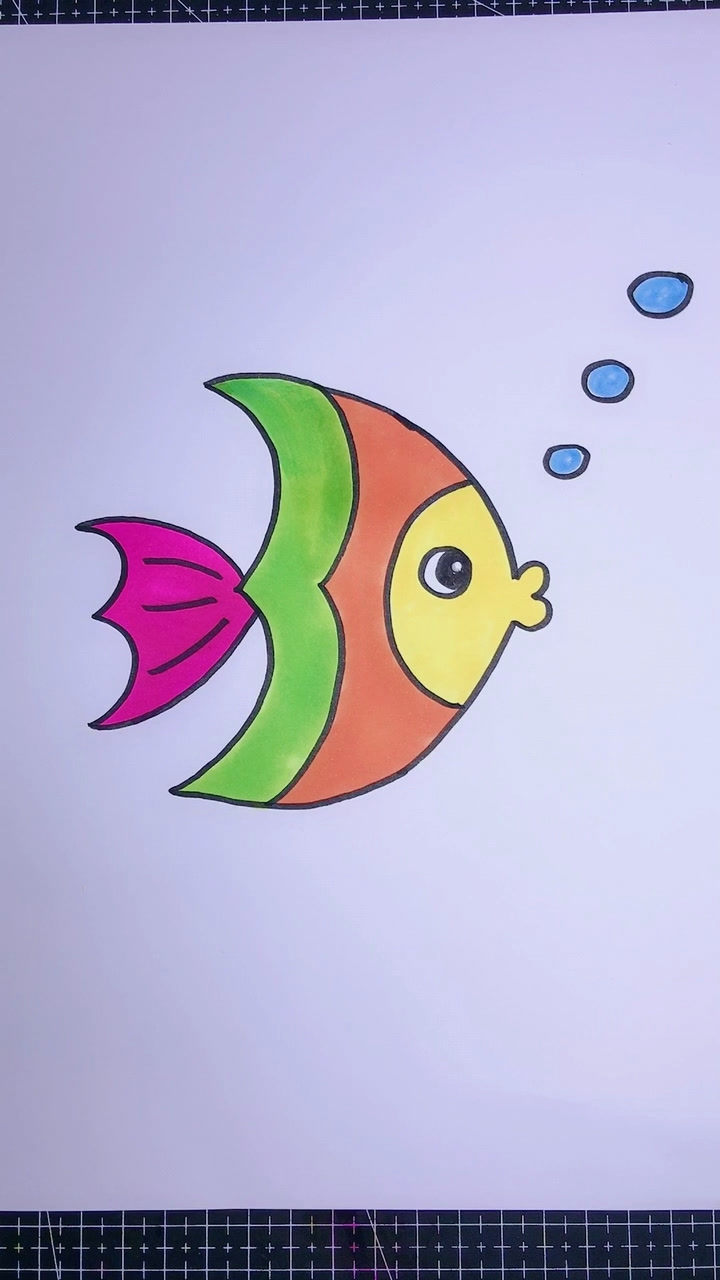 简笔画4个3画鱼_腾讯视频