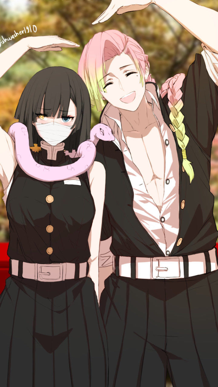 动漫壁纸看腻鬼灭之刃蛇恋cp图吗那这对呢