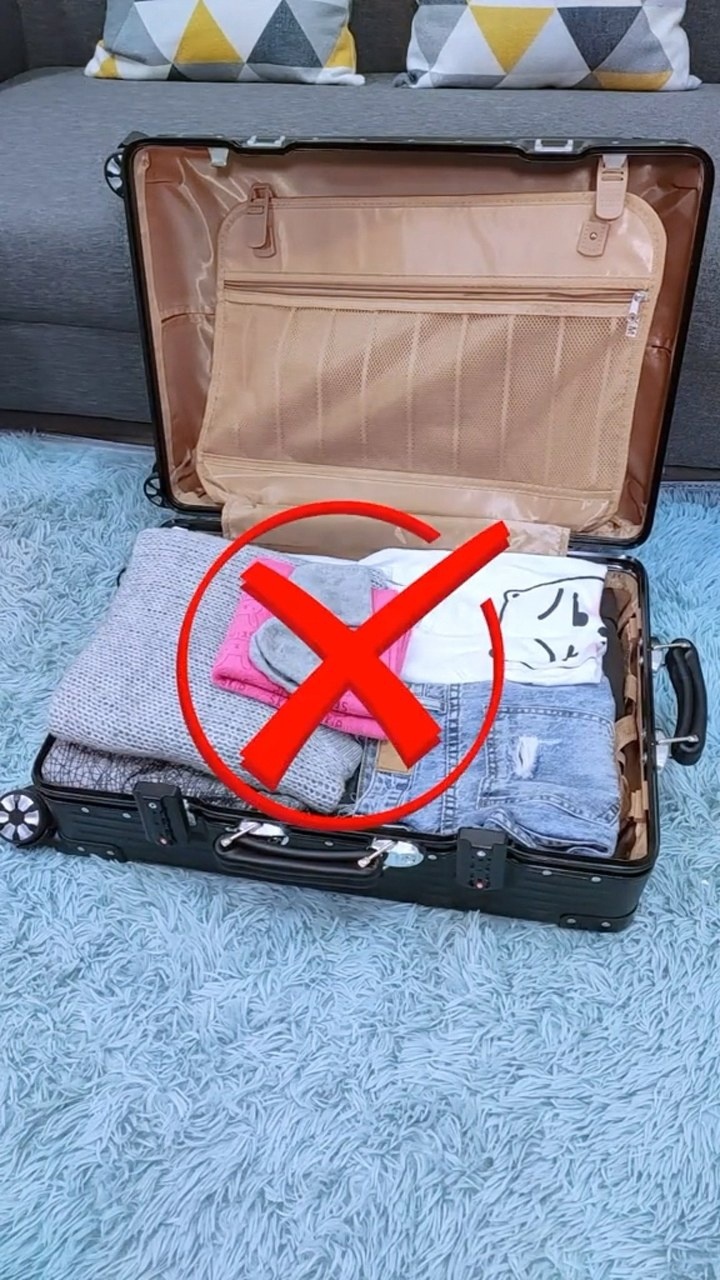 行李箱怎么整理省空间 这个方法你还不知道吗
