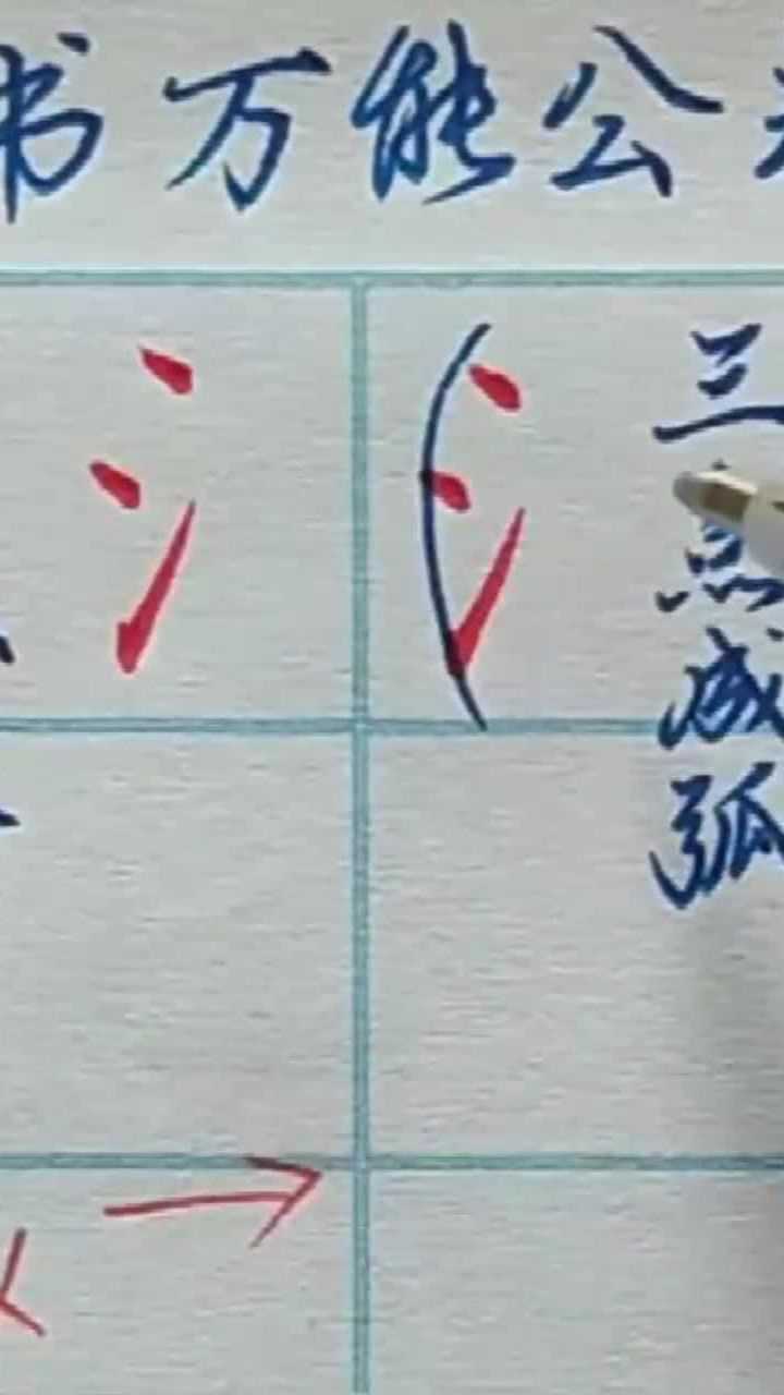 硬笔书法楷书万能公式三点水的写法看完才知道大师的厉害