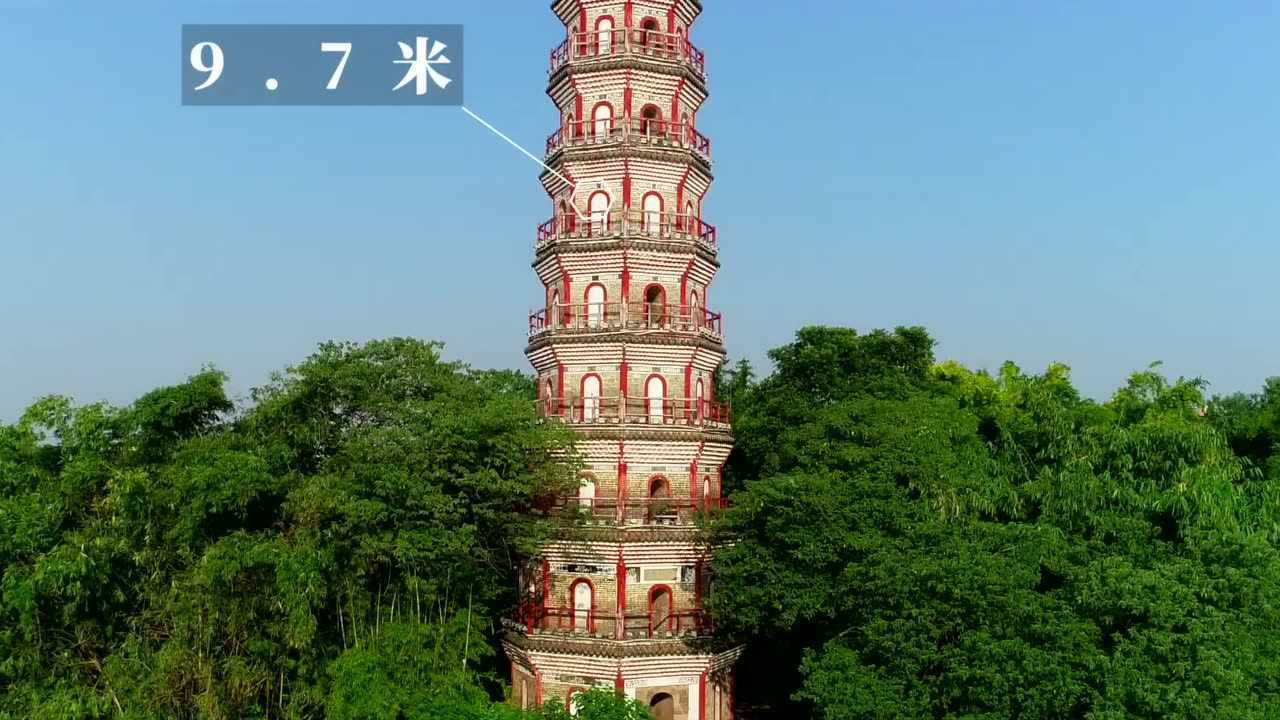 美丽乡村矗立文峰高占鳌头明代清远鳌塔