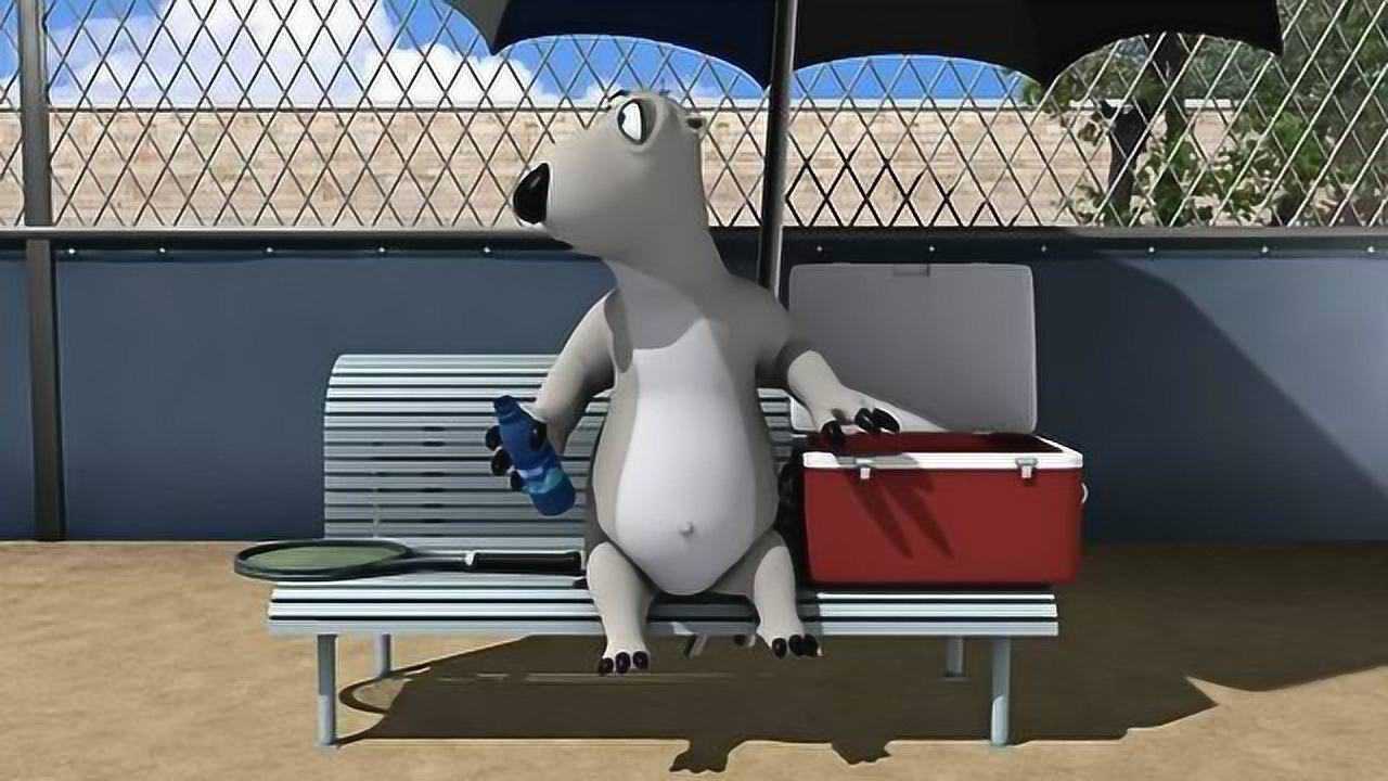 倒霉熊:望着有饮料喝的蜥蜴,倒霉熊露出渴望的眼神!