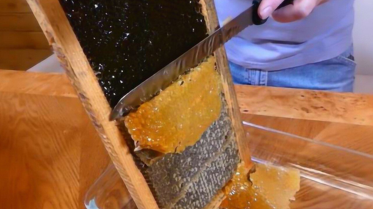刮蜂蜜到底是怎样一种过程网友真是既解压又美味啊