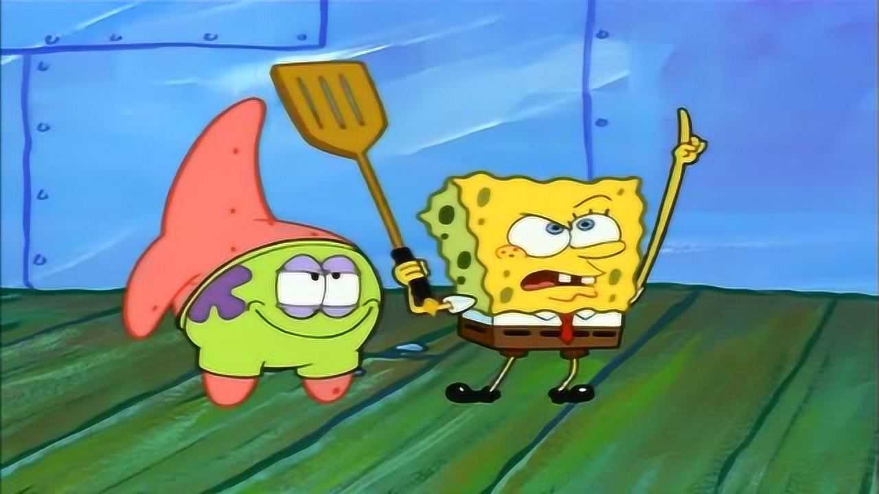 海绵宝宝派大星被惩罚,脑袋长在屁股上,看着真搞笑