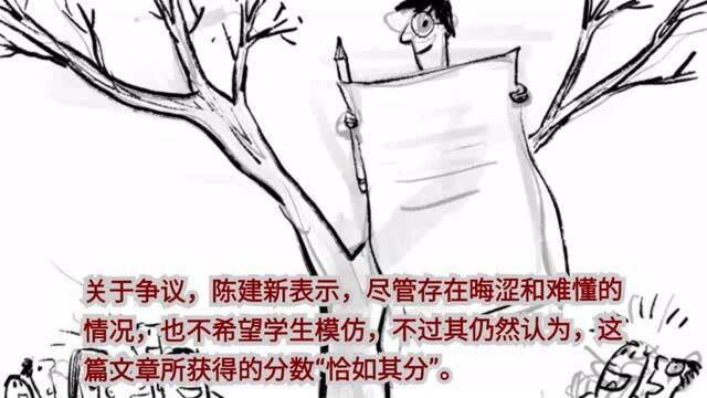 画说热点|浙江高考满分作文被指晦涩难懂,阅卷组长:得分“恰如其分”