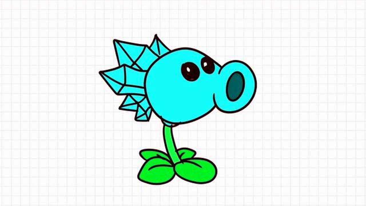 画植物大战僵尸中的的寒冰射手简笔画_高清1080p在线观看平台_腾讯