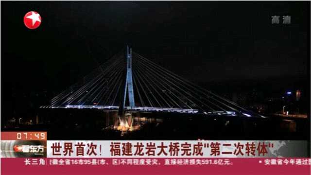 福建龙岩大桥采用转体施工法,成功完成“第二次转体”,属世界首次