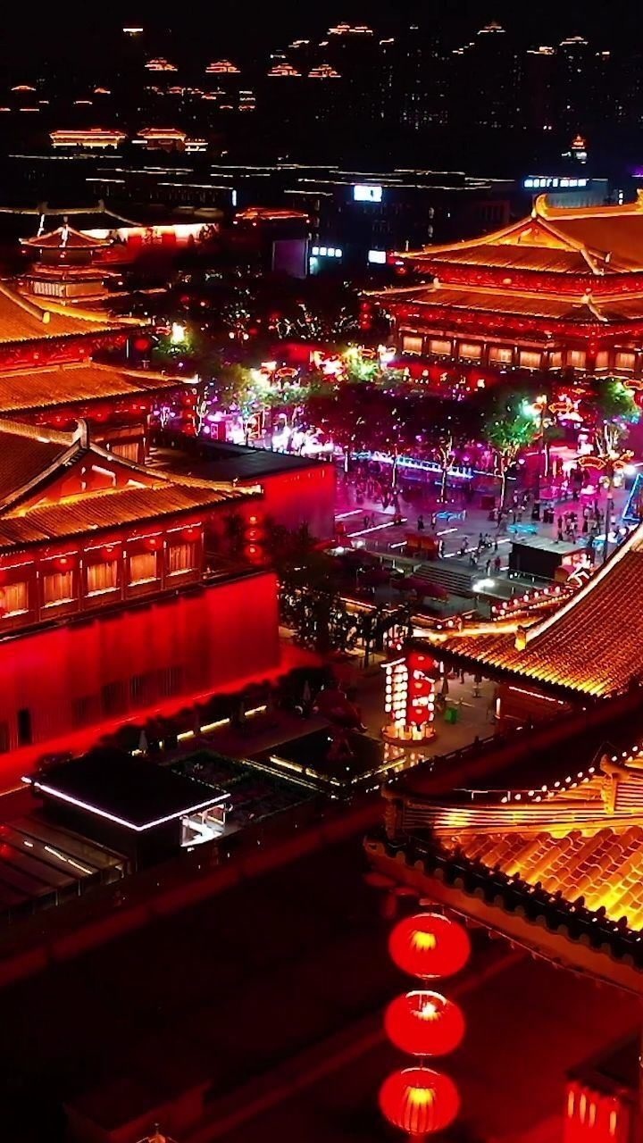 美丽的西安大唐不夜城.