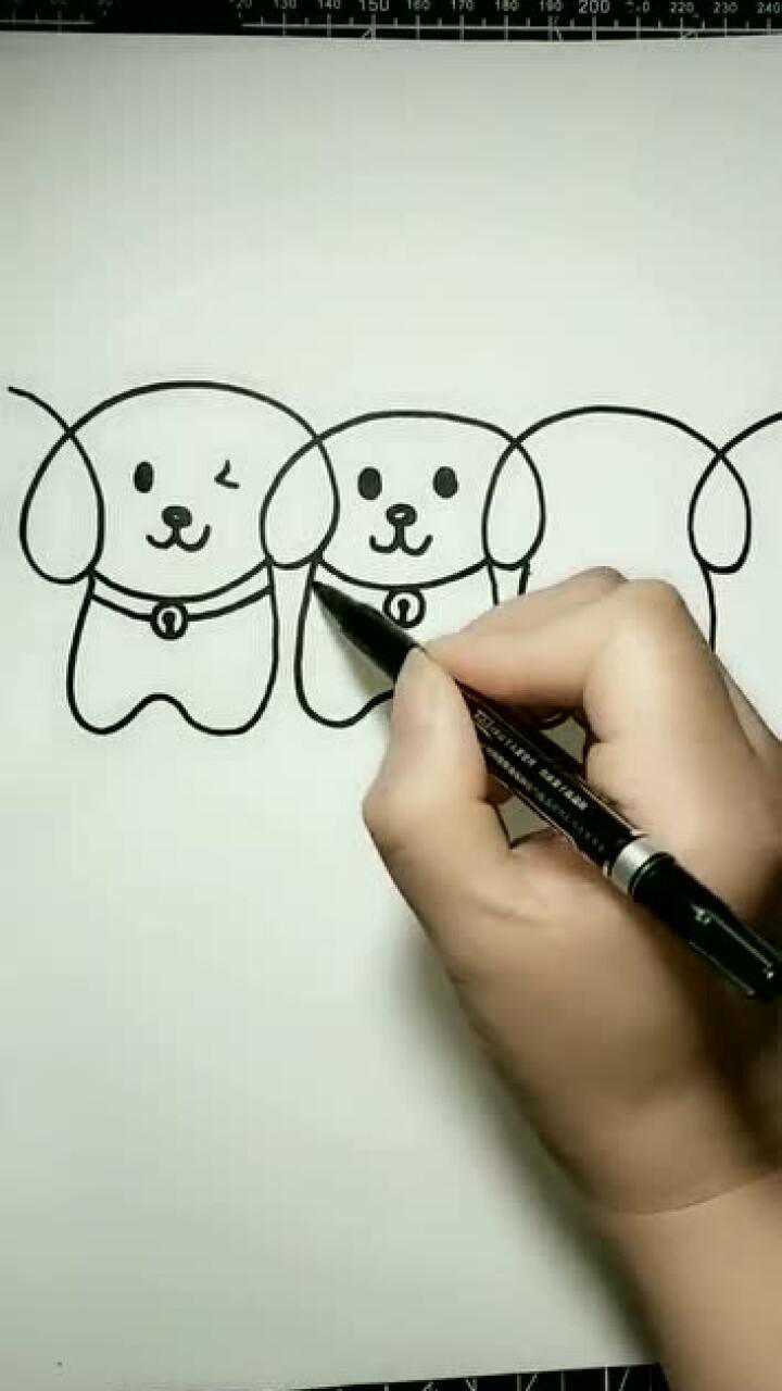 如何用一笔画出小狗教你一个小窍门非常简单