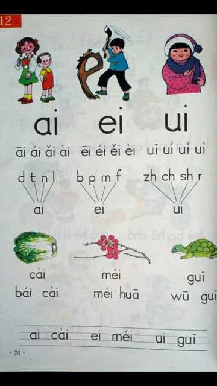 看着熟悉的插画陌生的拼音一切都是那么遥远不知不觉我们已经长大了