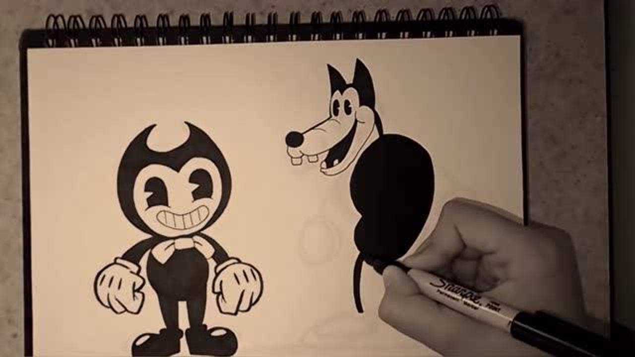 班迪动画班迪鲍里斯简笔画教程你学会了吗