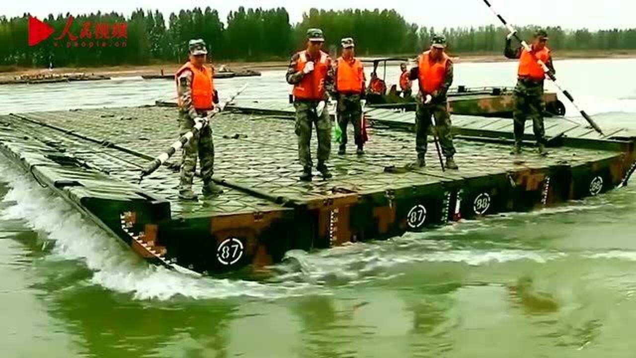 超厉害的!舟桥部队35分钟在黄河飞架浮桥_腾讯视频