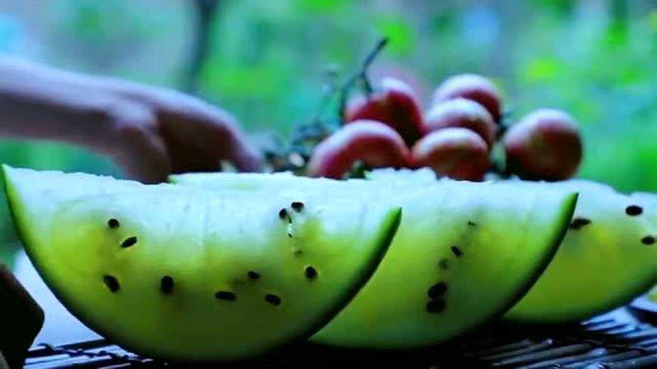 看到这黄色的番茄,和青色的西瓜,我好羡慕李子柒的饭菜