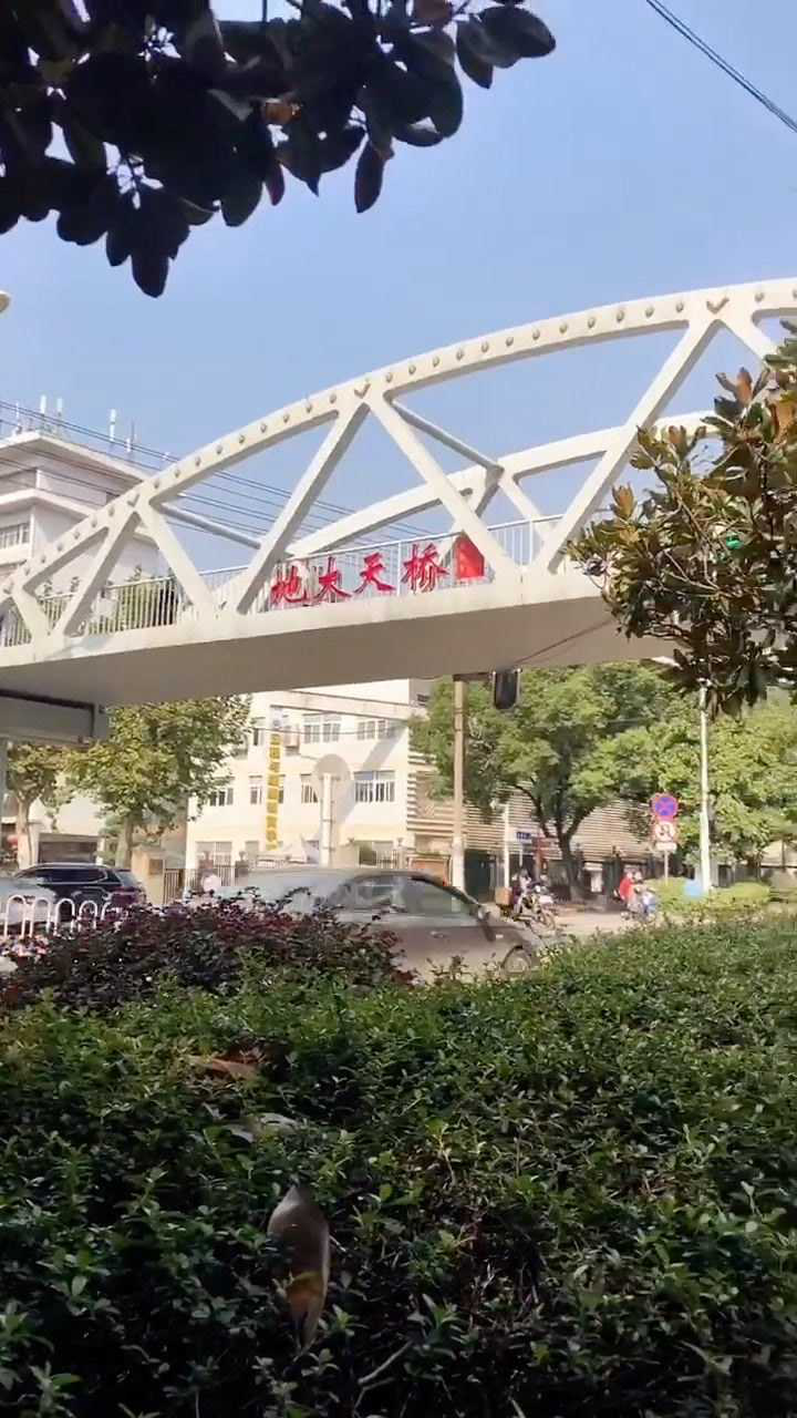 地大天桥连接中国地质大学武汉的东二门和西二门避免鲁磨路来来往往的