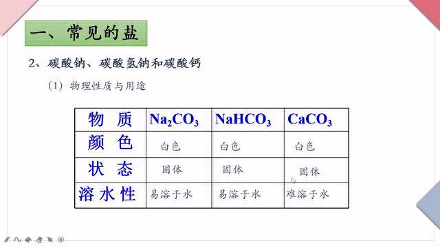 九年级下册人教版中学化学同步课:生活中常见的盐2