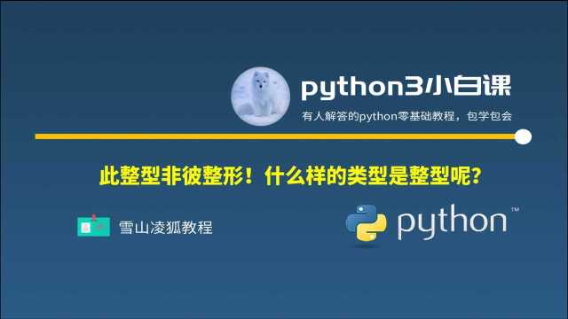 24 python教程|数值类型之整型,此整型非彼整形哦