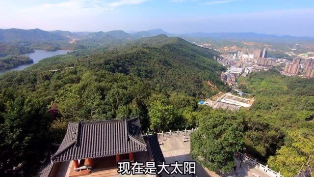 实拍广东惠州高榜山景区,登上山顶俯瞰惠州城区,风景太美了