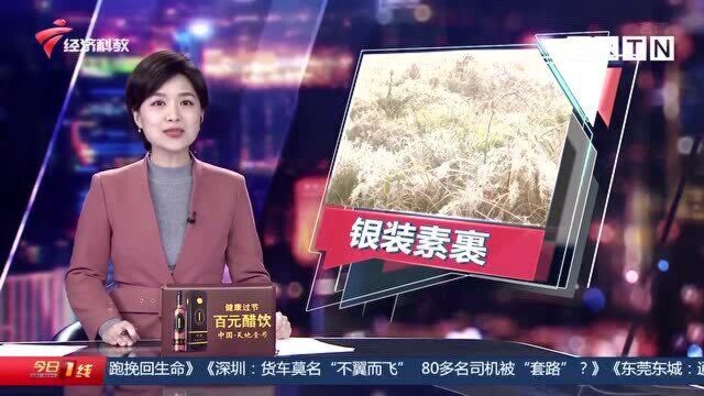 广东各地大降温! 乳源一夜之间披冰挂 村民围家中烤火取暖