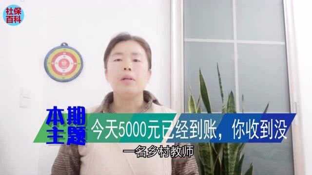 养老金张定了,今天5000元已经到账,你收到没