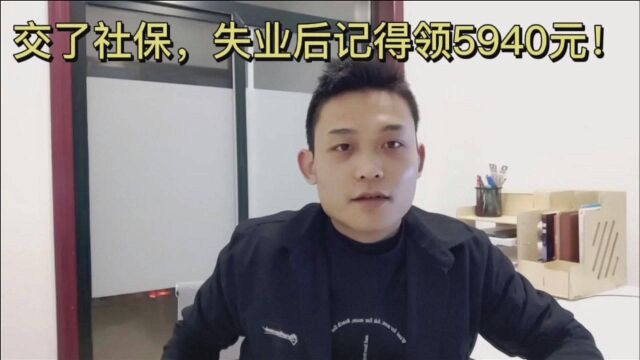 失业后领了5940元失业补助金,怎么申请失业补助金现在分享大家!