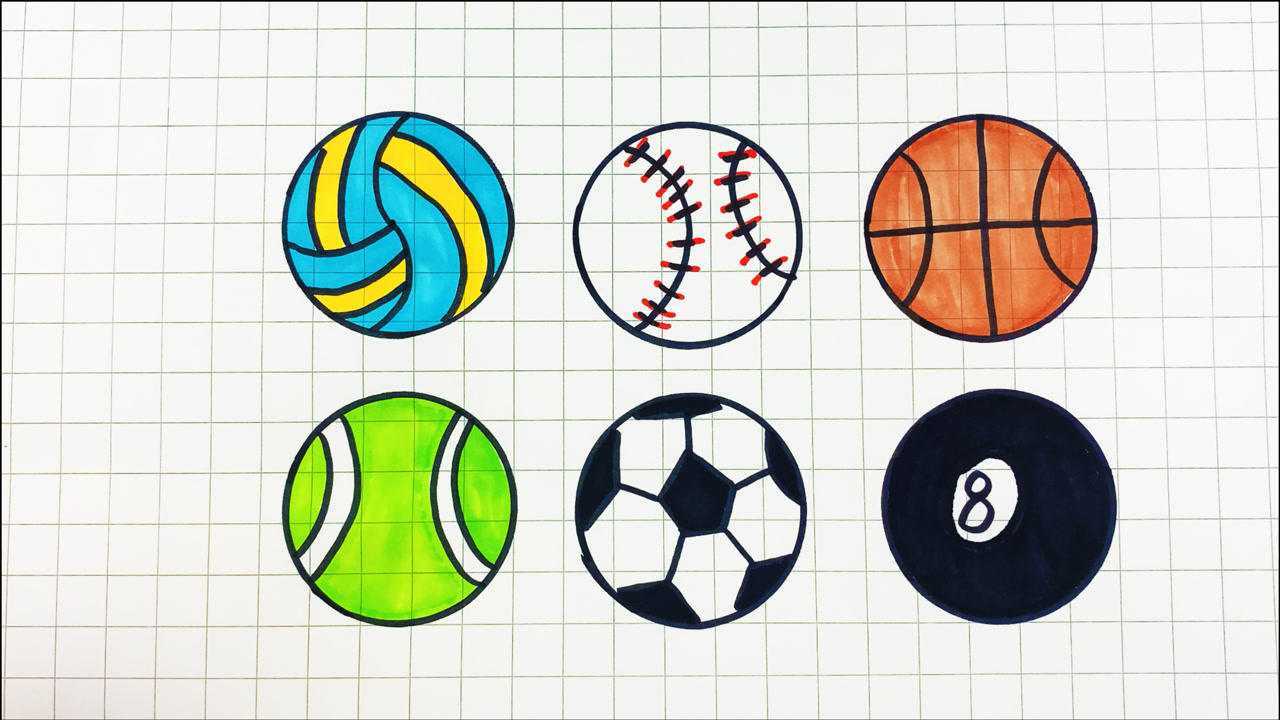 儿童简笔画:用圆画各种球,太简单了!