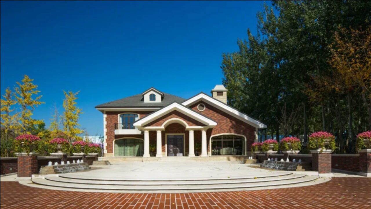 北京北五环32000㎡现房双拼别墅湿地多维环绕北美建筑