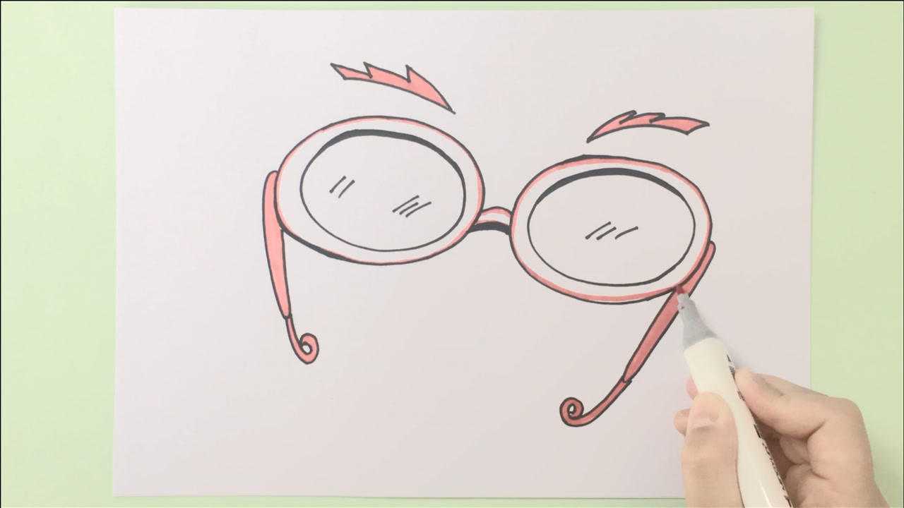 博卡简笔画:博卡课堂开课啦,今天画小眼镜,小朋友一起