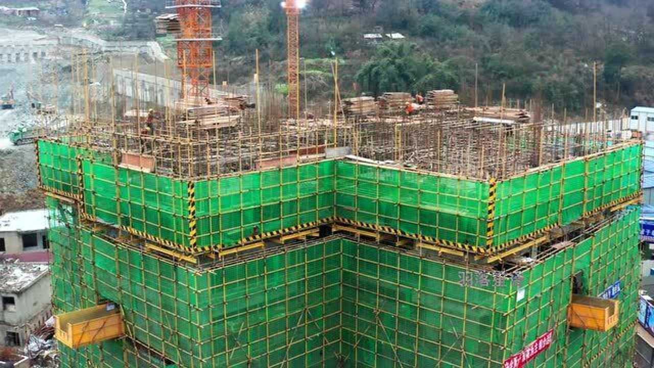 4k航拍房地产建筑工地施工_腾讯视频