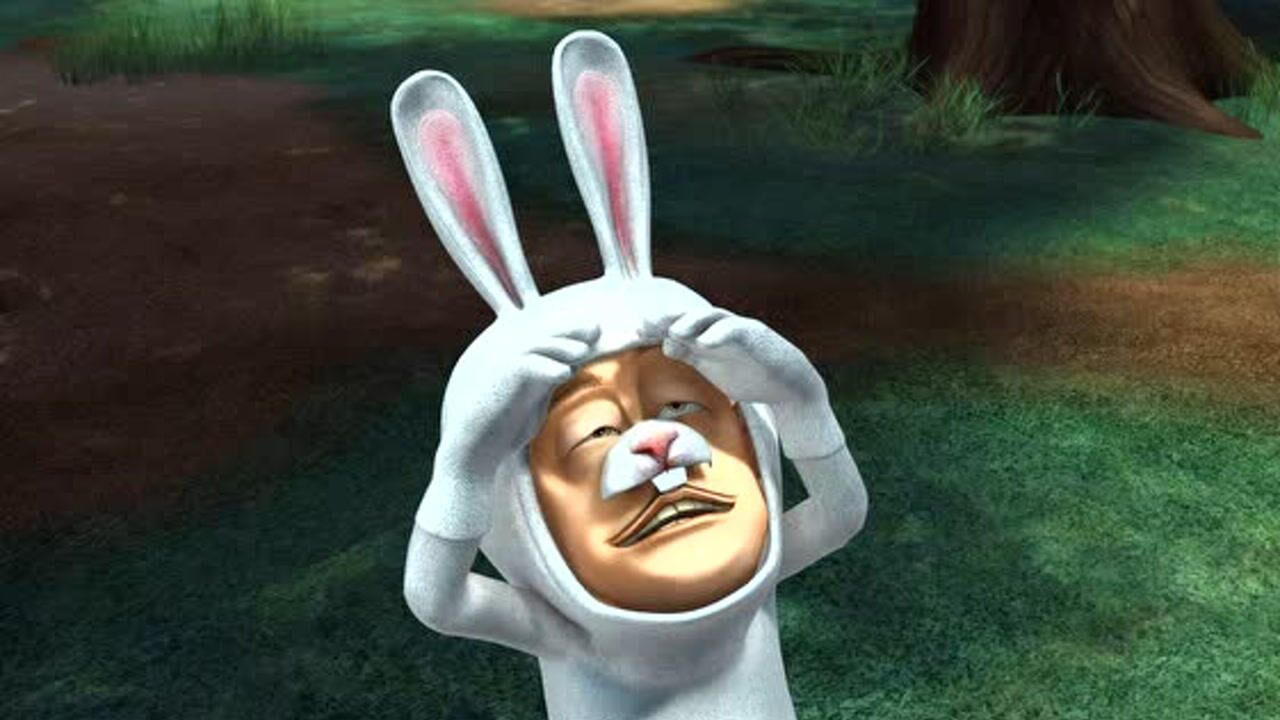 熊出没:光头强穿上可爱兔兔装!这回砍树不会被发现了!