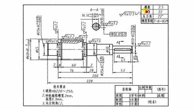 第45讲齿轮轴零件图的绘图分析