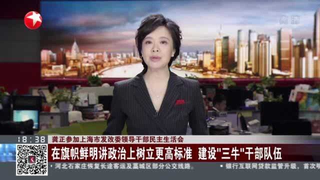 龚正参加上海市发改委领导干部民主生活会:在旗帜鲜明讲政治上树立更高标准 建设“三牛”干部队伍