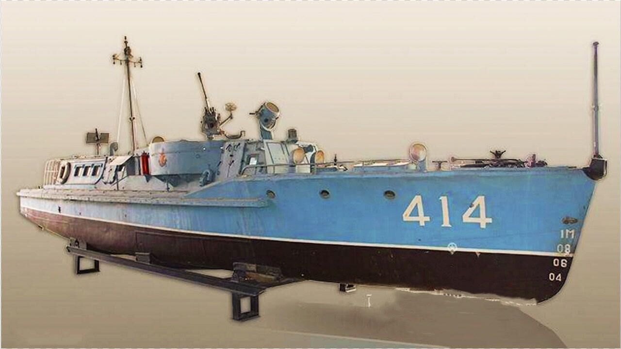 "头门山海战英雄艇"414号炮艇