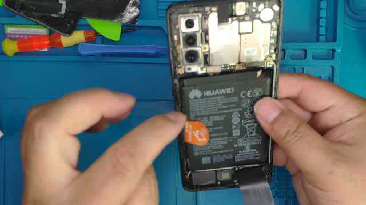 华为p30手机换屏幕拆机安装视频教程