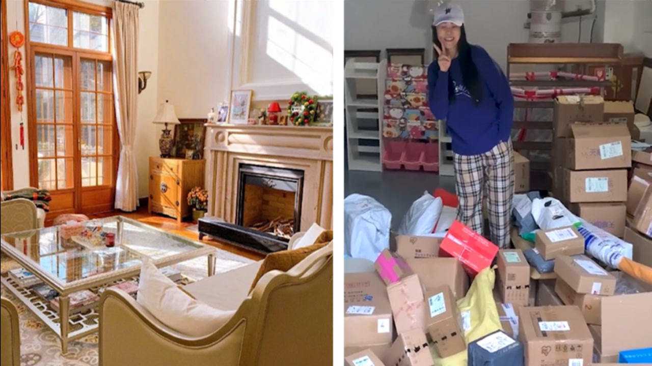 伊能静晒上海新别墅,客厅豪华惹人羡慕,曾为装修买入900件快递