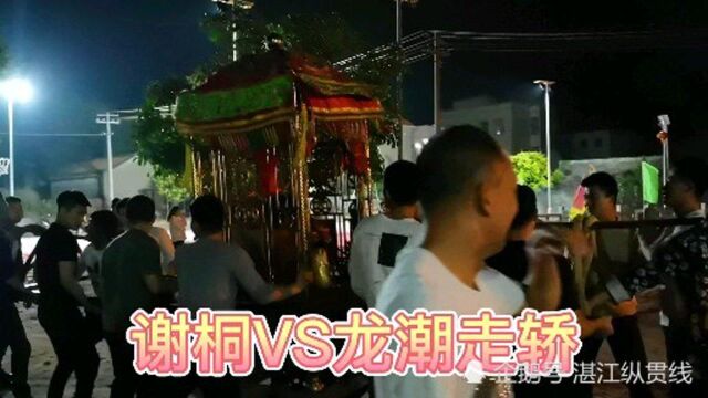 粤西湛江谢桐VS龙潮走轿,扛轿绕圈,这种民俗活动深受年轻人喜欢