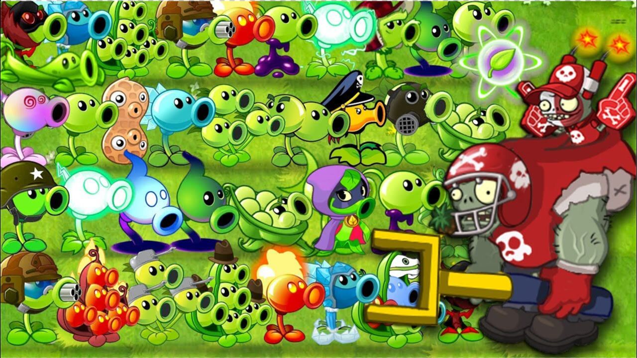 橄榄球僵尸挑战豌豆射手家族,网友:就这?